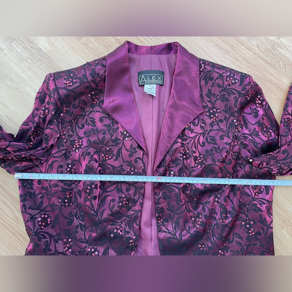 NWT beaded dress open jacket new Alex Evenings size 18 mother of bride $180 - Picture 11 of 12